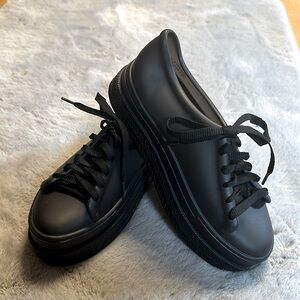 MELISSA made in Brazil - black , lace-up, platform sneakers